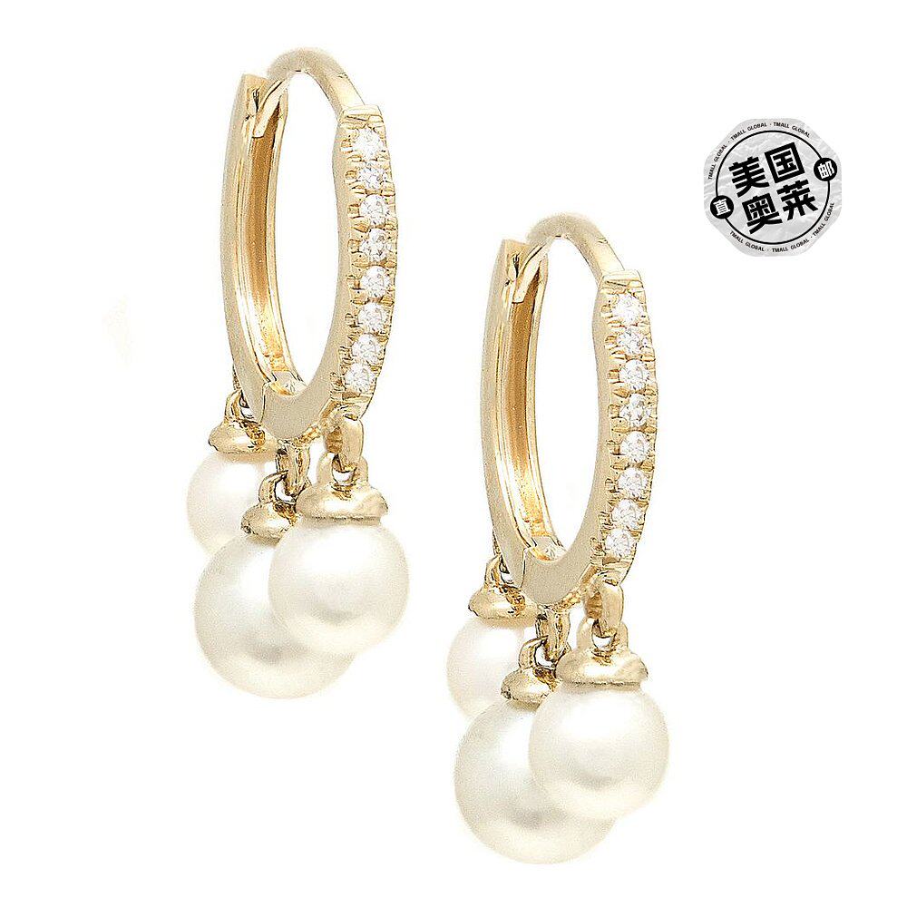 monary1 Carat Triple Row Diamond Hoop Earrings In Sterling S