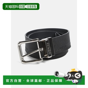 自营guessBlack and Navy Blue Reversible Belt - black snakesk