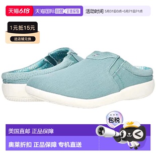 自营Women's Spenco Siesta Nuevo Mule Blue Round Toe Slip-On