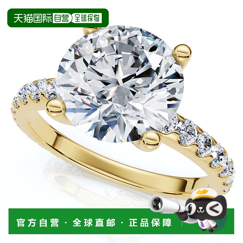 自营 pompeii3Certified 3.40Ct Round Cut Diamond Engagement R