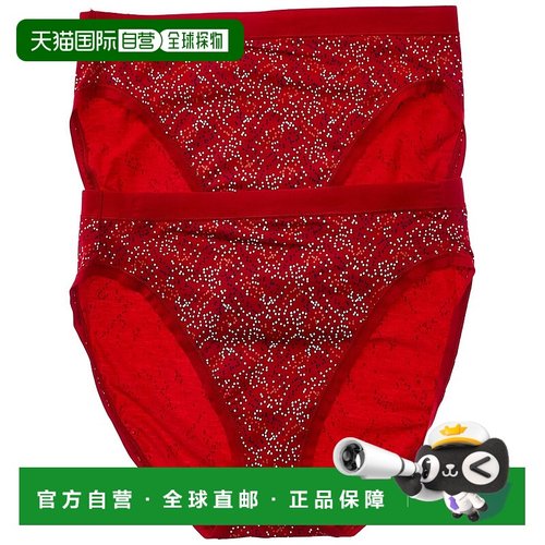 自营Wacoal 2pk Understated Cotton Hi-Cut - red 美国奥莱直发