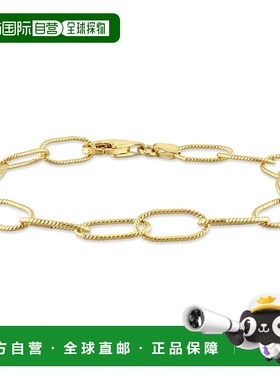 美国直邮Julianna BRolo女士链式手链18k镀金纯银扭纹时尚闪亮
