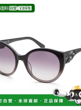 自营 swarovski施华洛世奇女式57毫米黑灰色渐变太阳镜-黑灰色渐