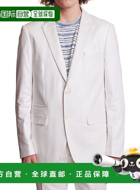 自营 paisley & gray佩斯利和灰色多佛修身亚麻混纺夹克-白色 美