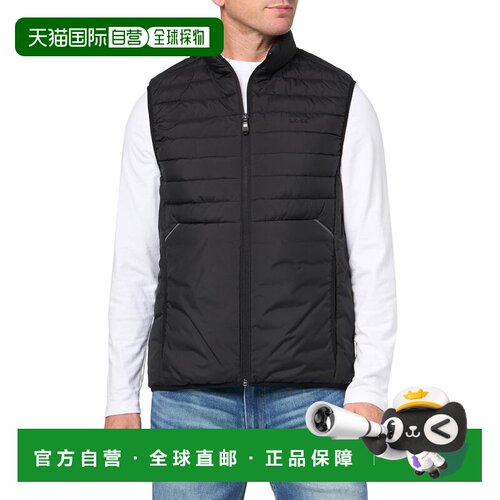 自营Hugo Boss 男式 Thor 2 拉链背心，黑色 - 黑色 美国奥莱直发