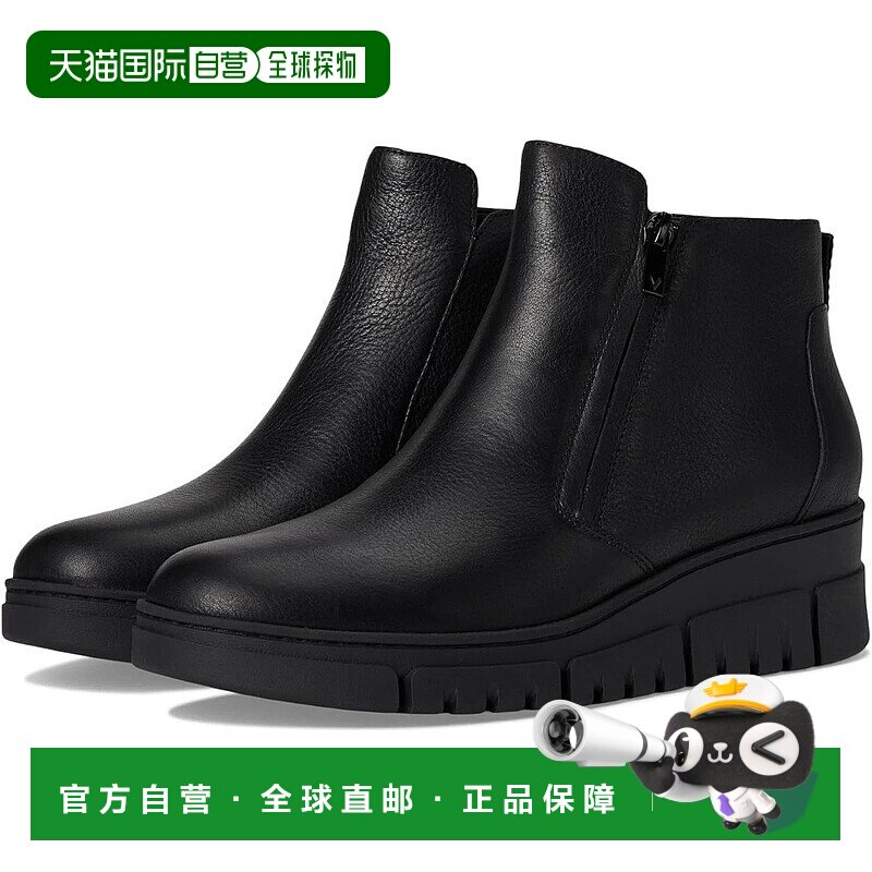 自营Vionic Uptown Sur Bootie Women's Black Leather Side Zip