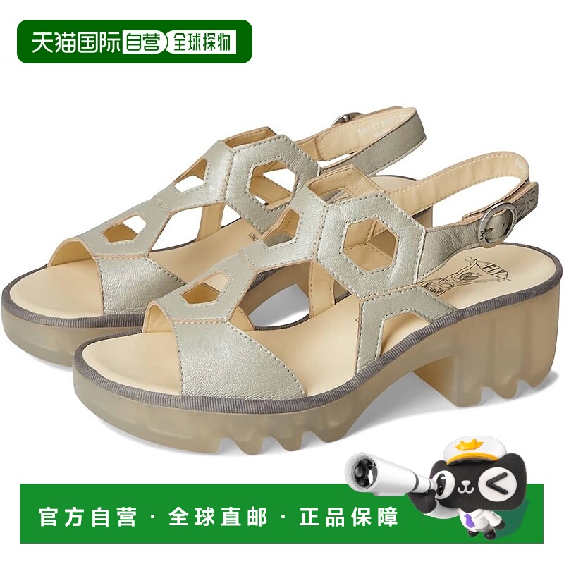 自营 fly london银色Tewa女式凉鞋 美国奥莱直发
