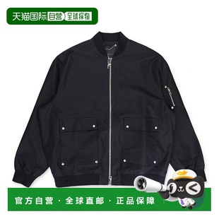 自营 purple brand棉质涤纶宽松黑色飞行员夹克 - 黑色 美国奥莱