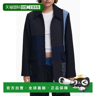 Women 自营Desigual black Jackets Coat 美国奥莱 Cotton