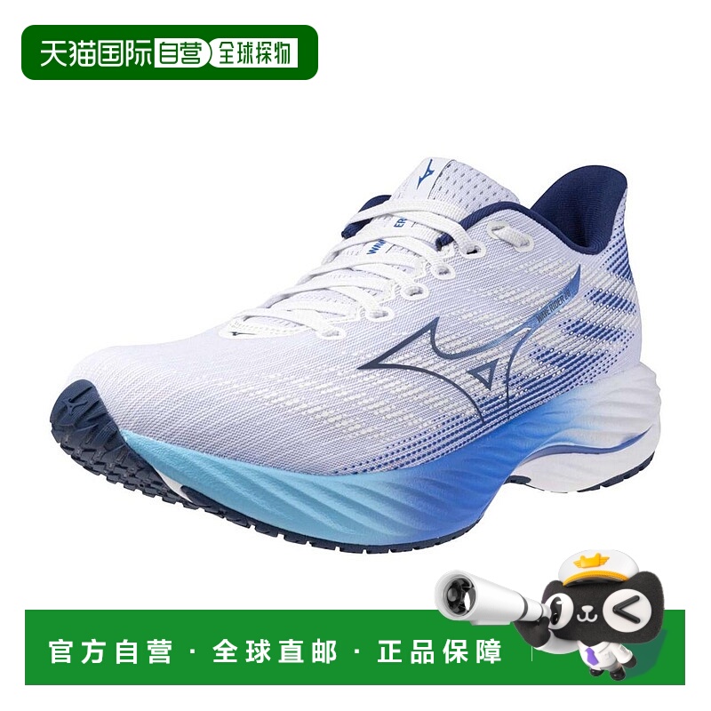 自营mizuno男士波浪骑手二十八运动鞋白色庄园蓝-白色庄园蓝 美国