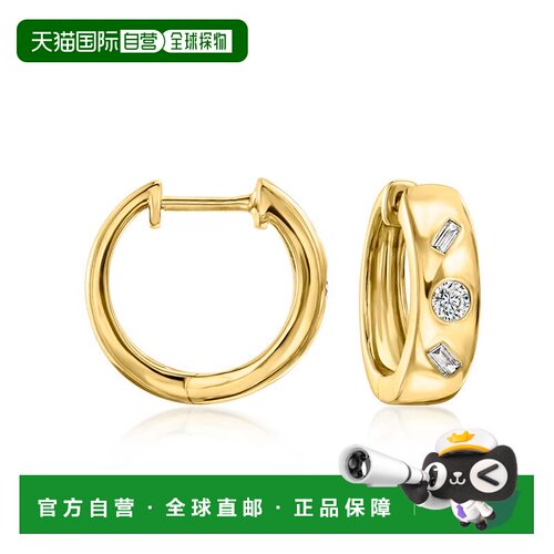 自营Ross-Simons Multi-Shaped Lab-Grown Diamond Hoop Earrings