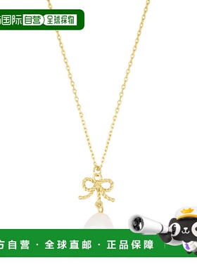 自营adornia14k Gold Plated Freshwater Pearl Bow Necklace - w