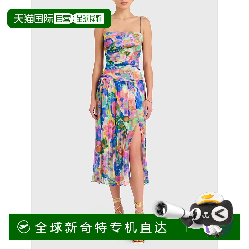 自营 amanda uprichardLumiere Midi Fleetwood印花连衣裙-羊毛印
