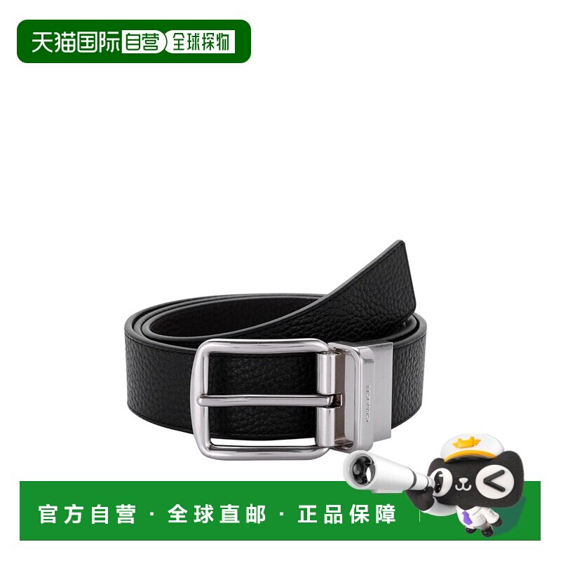 香港直邮香港直邮COACH蔻驰男皮带时尚百搭纯色字母针扣皮带腰带