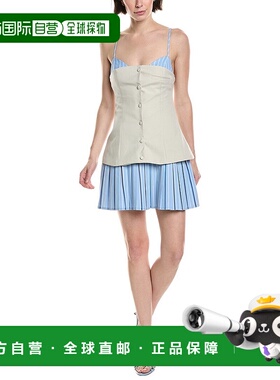 自营 avantlook前卫双色背心连衣裙-灰色 美国奥莱直发