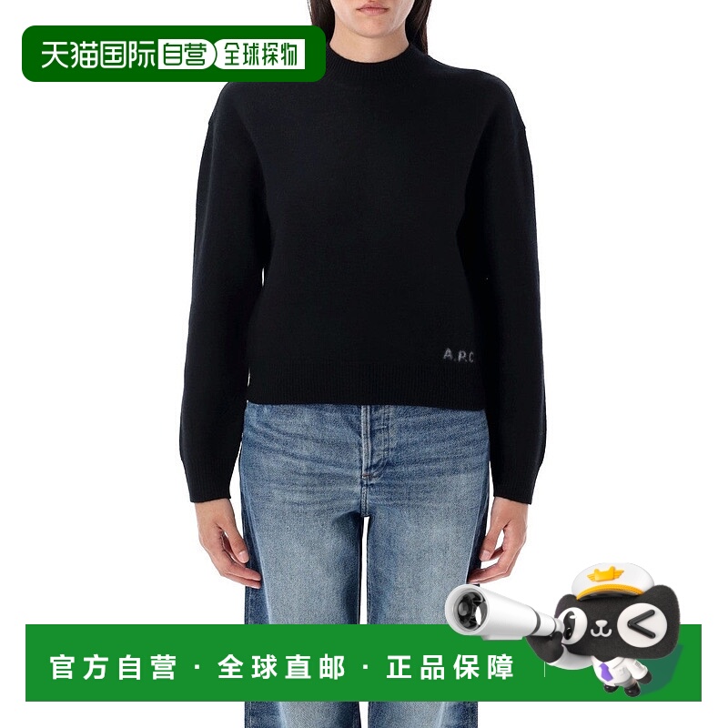 自营a.p.c.Esther Crew Neck Knit Sweater - black 美国奥莱直发