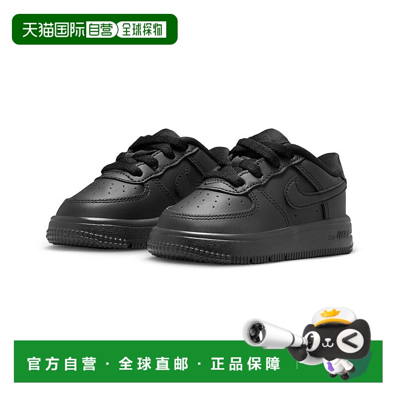 自营Nike Force 1低帮“黑色”婴儿/幼儿鞋-黑色 美国奥莱直发
