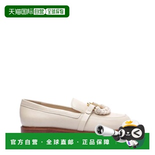 Rhino Detai 自营Women Schutz Leather Tassel Eggshell Flats