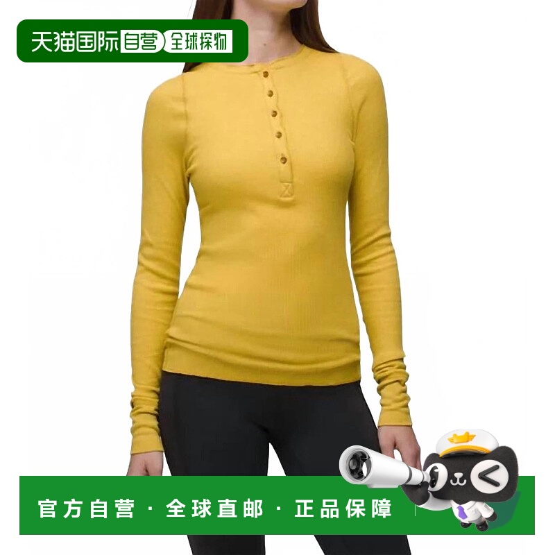 自营pranaTouchstone Henley Top In Golden Leaf Heather - gold