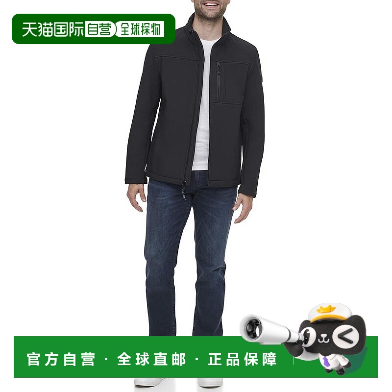 美国直邮CALVIN KLEIN 男士夹克外套拉链软壳弹性凯文克莱背面