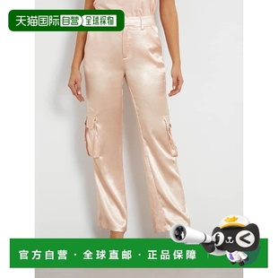 自营Guess Jamie Cargo Pants Women's  Satin High-Rise Straigh