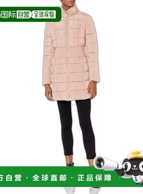 自营LAUNDRY BY SHELLI SEGAL 女士 3/4 羽绒服 收腰 人造毛皮 连