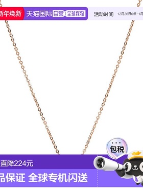 1h可退 【美国直邮】Fossil|Fossil 女士玫瑰金色不锈钢吊坠项链