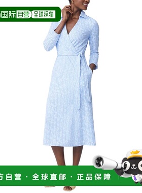 自营J.McLaughlin Verte Dress - white/blue 美国奥莱直发