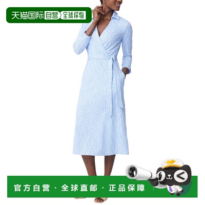 自营J.McLaughlin Verte Dress - white/blue 美国奥莱直发连衣裙