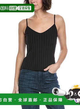 自营Vince Rib V-Neck Cami - Black 美国奥莱直发性感吊带背心