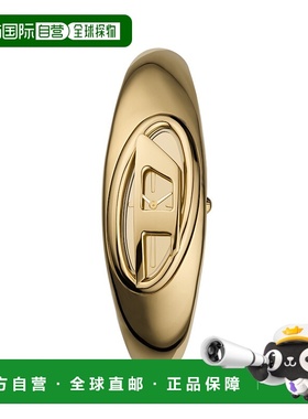 自营Diesel Women's Wonder-D Two-Hand, Gold-Tone Stainless St