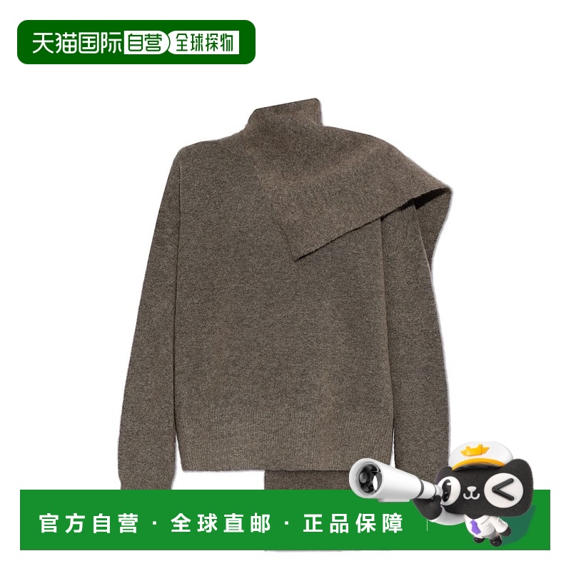 1h可退 香港直邮潮奢 TOTÊME 女士 垂坠围巾针织毛衣 244WRT0368Y
