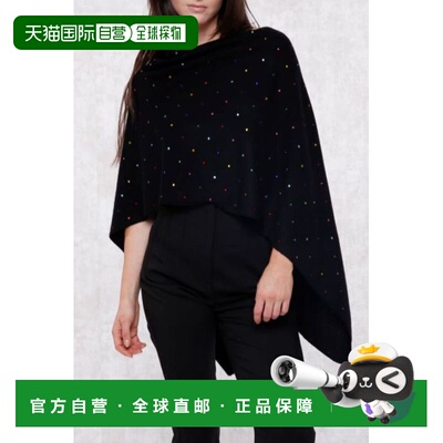 自营in2Cashmere Blend Multi Crystal Topper - black 美国奥莱