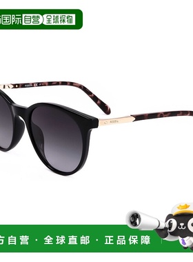 自营 Fossil女式53毫米灰色太阳镜-黑色 美国奥莱直发