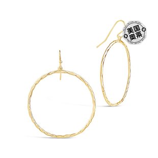 sterling foreverCircle Dangle Earrings-Rose Gold - gold 【美