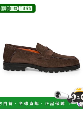 【美国直邮】santoni 男士 时尚休闲鞋皮鞋豆豆鞋乐福鞋一脚蹬