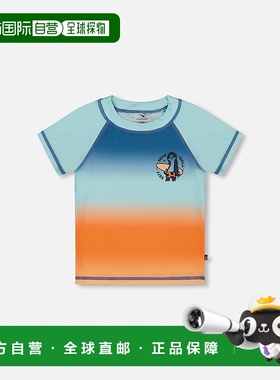 自营 deux par deux短袖防晒衣 海军蓝、绿松石色和橙色 - 海军蓝