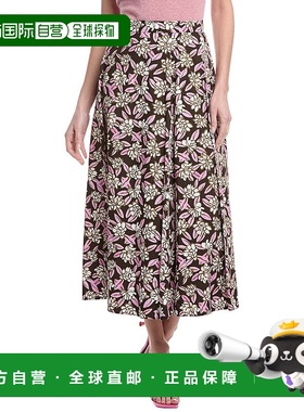 自营 Marella Blues Greta Midi裙子-黑色 美国奥莱直发半身裙