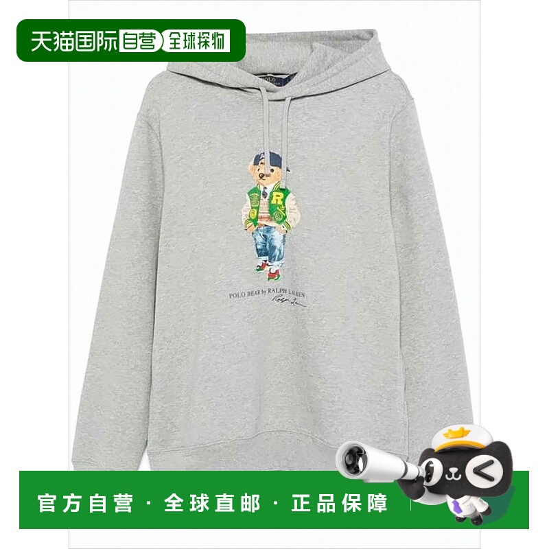 自营polo ralph laurenCasual Hoodie With Playful Bear Graphic