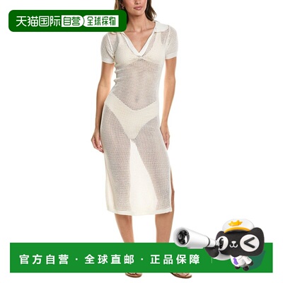 自营surf gypsy冲浪吉普赛人掩饰Midi连衣裙-白色 美国奥莱直发