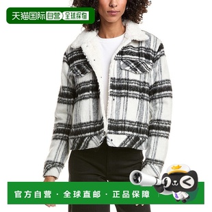 美国奥莱直发 白色 自营Bella Dahl夏尔巴衬里羊毛混纺卡车夹克