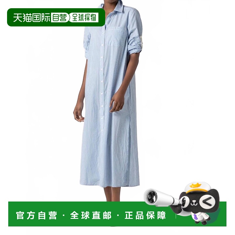 自营lilla pMalibu条纹条纹衬衫连衣裙 美国奥莱直发