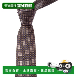 自营Canali Navy Squares Silk Tie - blue 美国奥莱直发领带
