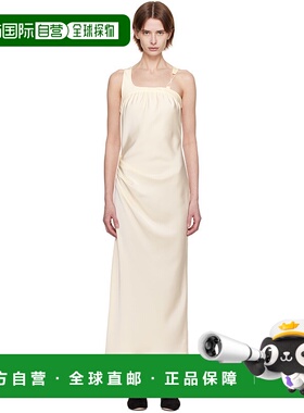 1h可退 香港直邮潮奢 Kijun 女士 灰白色 Satin Back Tied 连衣裙