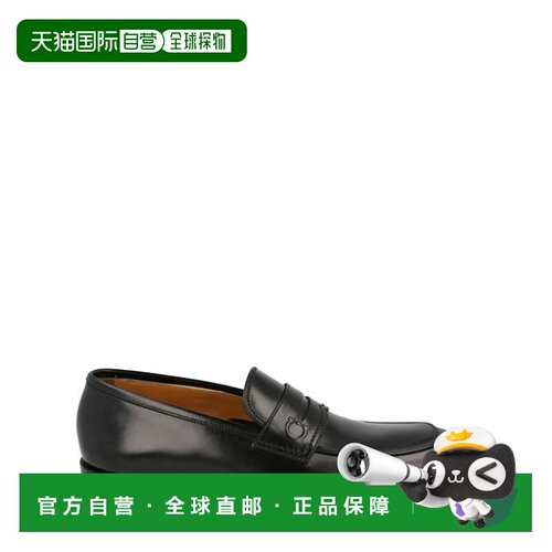 自营salvatore ferragamoNess Leather Penny Loafers - black 美