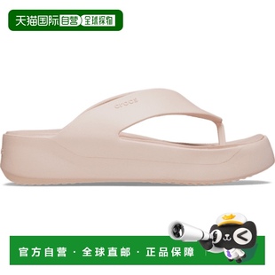 人字拖鞋 舒适简约 4cm 女款 自营 浅粉色新款 Crocs卡骆驰
