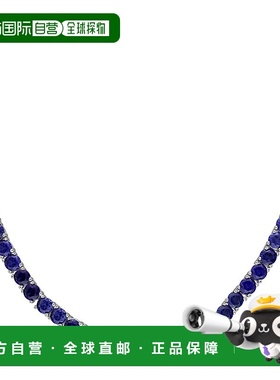 美国直邮Julianna B女士项链纯银镶嵌蓝色蓝宝石复古华丽璀璨精致