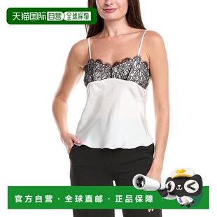 自营sandro桑德罗丝绸背心-白色 美国奥莱直发新款性感吊带