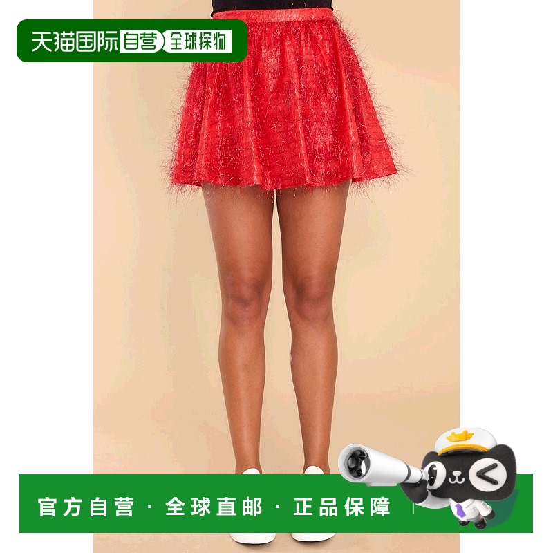 自营 queen of sparkles红色金属丝裙裤 - 红色 美国奥莱直发
