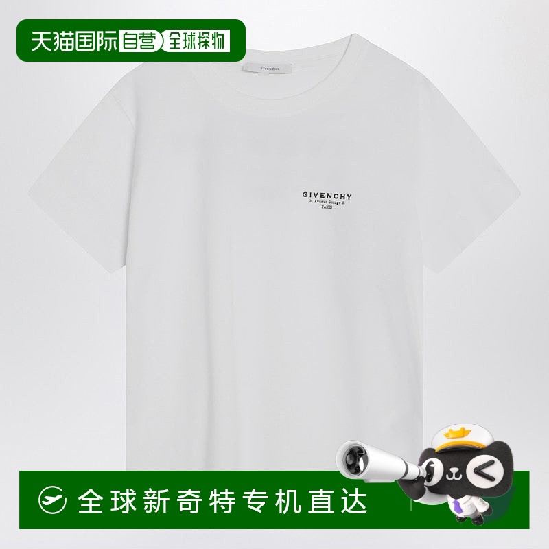自营 Givenchy女式棉质T恤，带标志-白色 【美国奥莱】直发